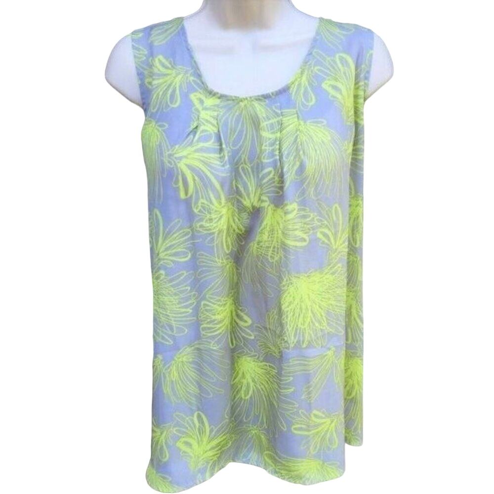 Gap Factory Women's Racerback Tank Top Size XXL Gray and green‎ Floral Print